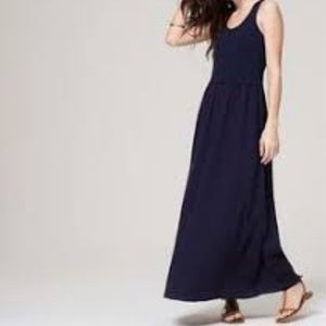 Loft mixed media maxi dress